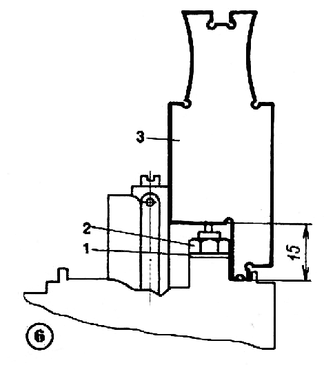Регулировка выступания запорной иглы: 1 — прокладка; 2 — корпус клапана; 3 — шаблон