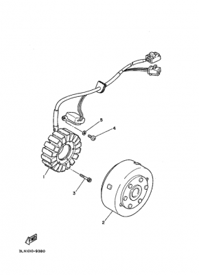 1 - статор<br />2 - ротор