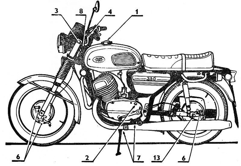 Рис.12. План смазки - левая сторона