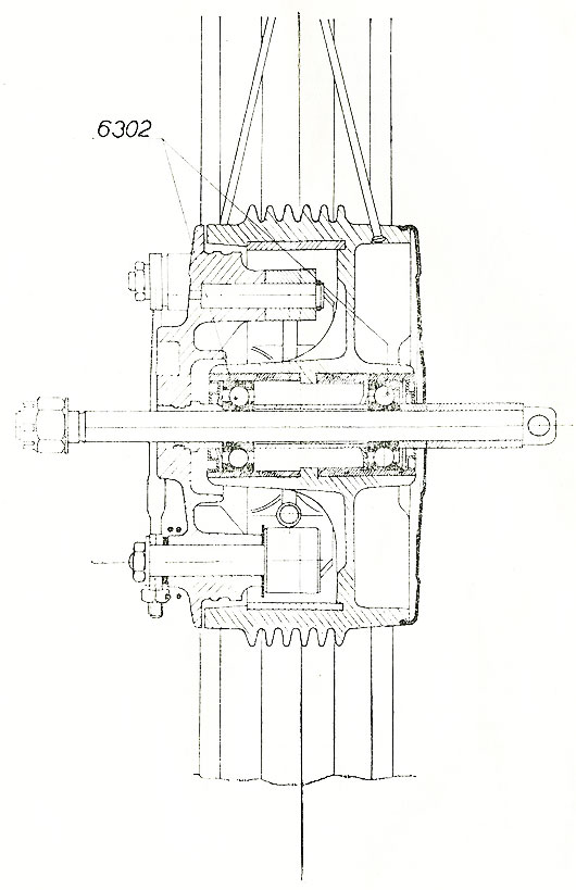 Рис. 37. Переднее колесо в разрезе