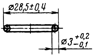 Рис. 4. Резиновое кольцо (деталь М 101-28433А)